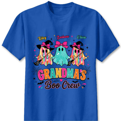 Grandma's Boo Crew Personalized Halloween Shirt - Cute Ghosts T-shirt / Hoodie for Grandma