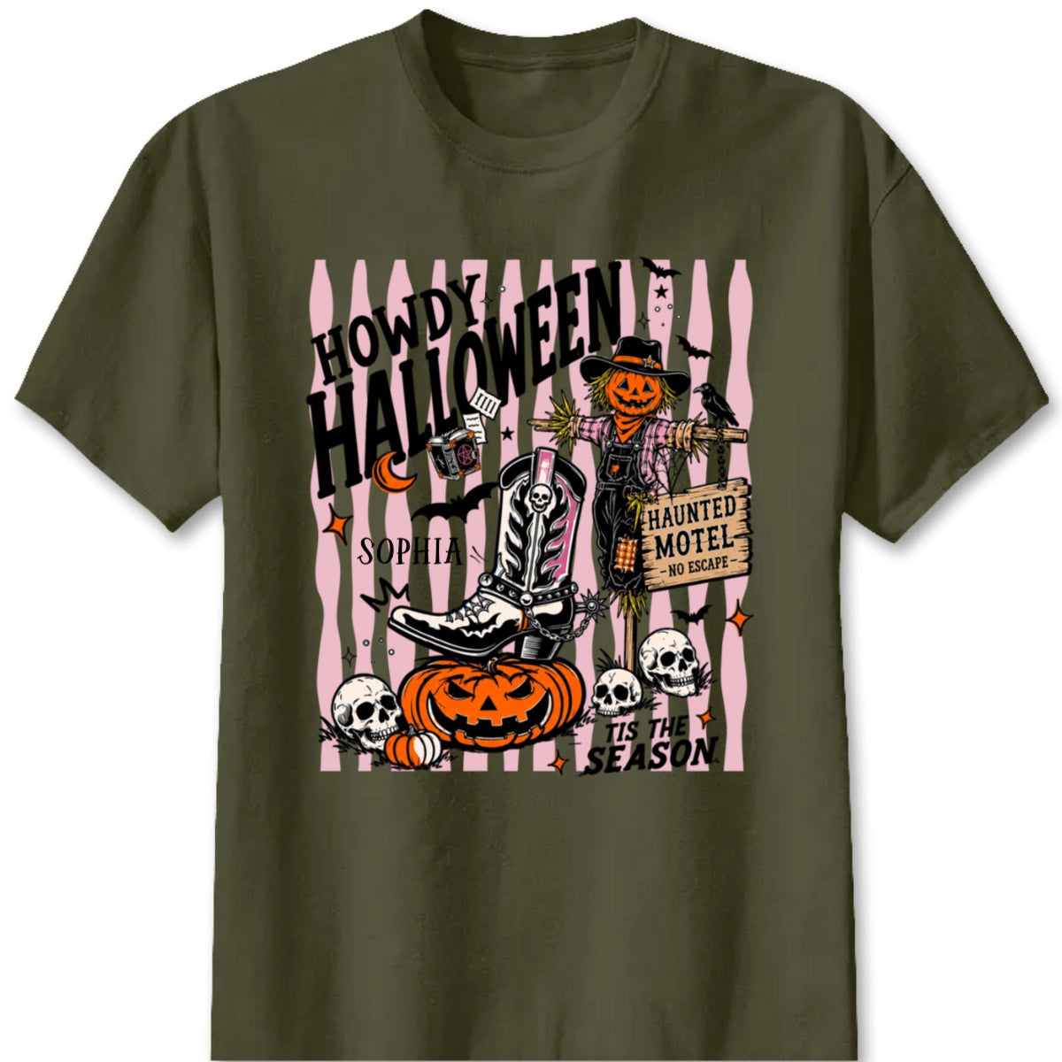 Howdy Halloween Personalized Shirt - Custom Fall Western Graphic Tee for Best Friends