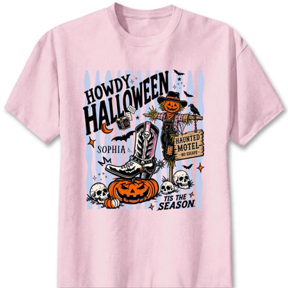 Howdy Halloween Personalized Shirt - Custom Fall Western Graphic Tee for Best Friends