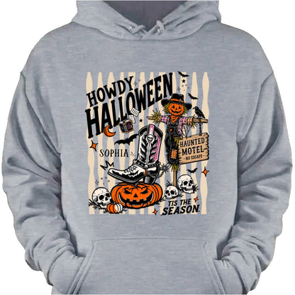 Howdy Halloween Personalized Shirt - Custom Fall Western Graphic Tee for Best Friends