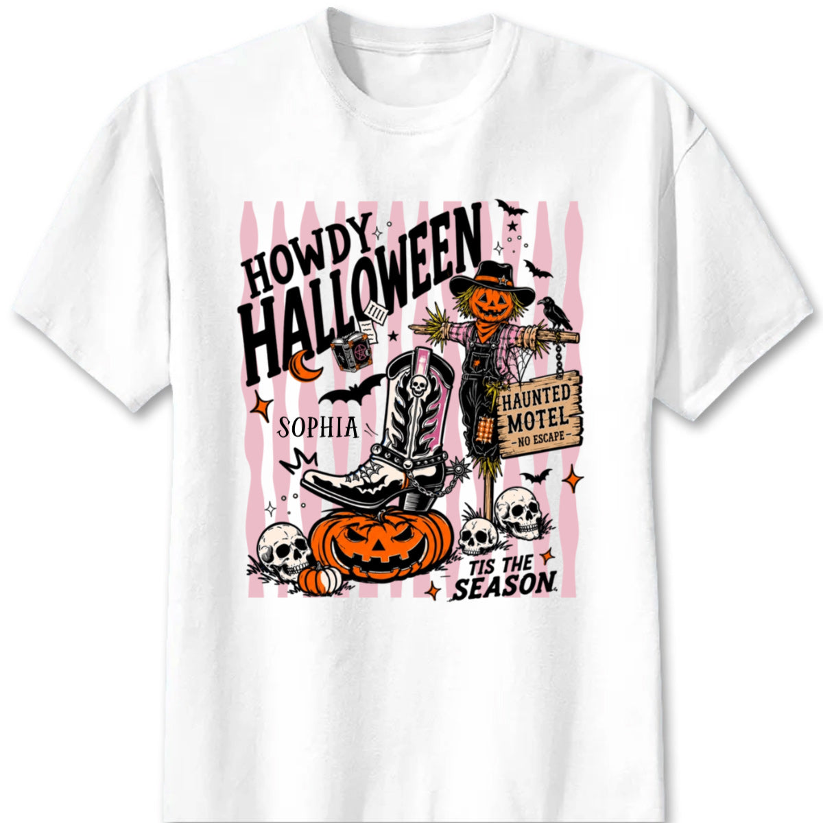 Howdy Halloween Personalized Shirt - Custom Fall Western Graphic Tee for Best Friends