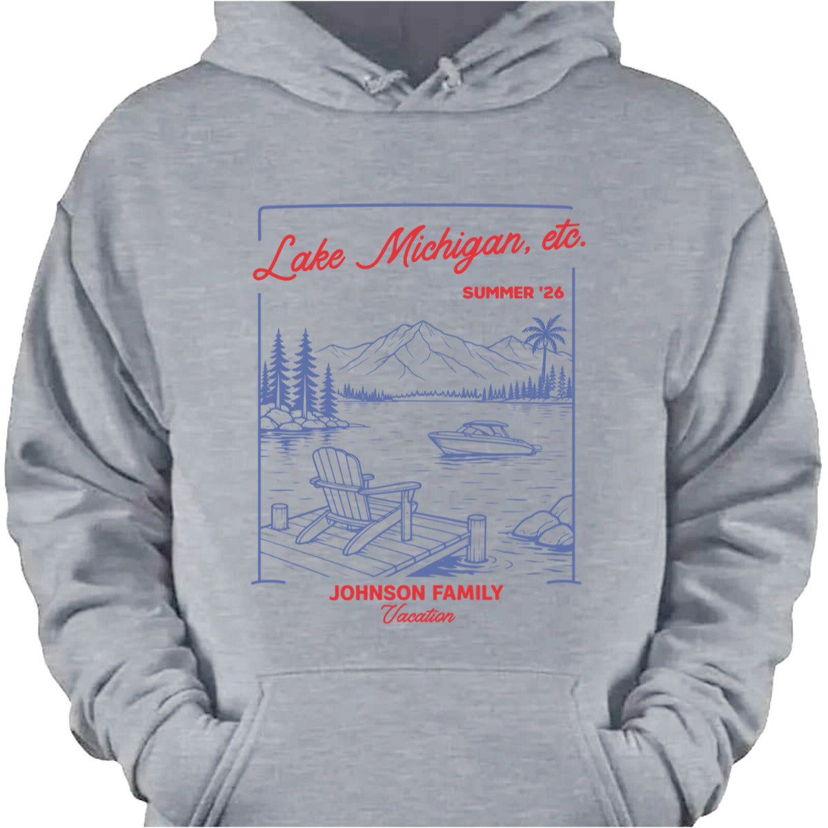 Lake Michigan Summer 26 Personalized Vacation T-Shirt - Custom Family Trip Graphic Tee & Gift