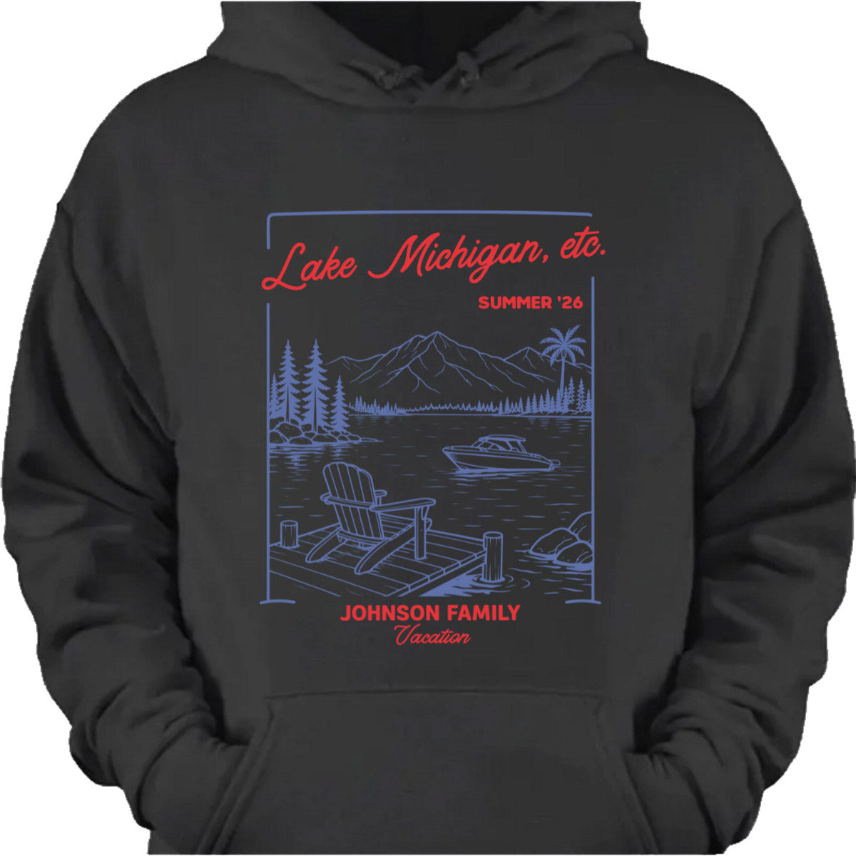 Lake Michigan Summer 26 Personalized Vacation T-Shirt - Custom Family Trip Graphic Tee & Gift