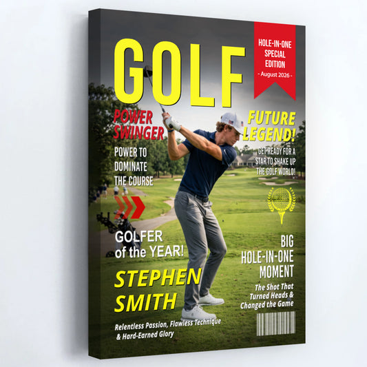 Personalized Golf Photo Canvas / Poster - Custom Gift for Golf Lovers & Coaches