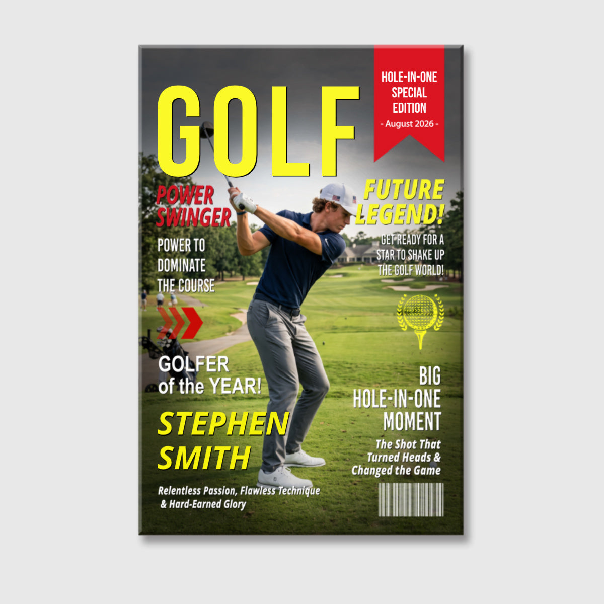 Personalized Golf Photo Canvas / Poster - Custom Gift for Golf Lovers & Coaches