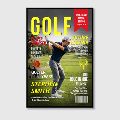 Personalized Golf Photo Canvas / Poster - Custom Gift for Golf Lovers & Coaches