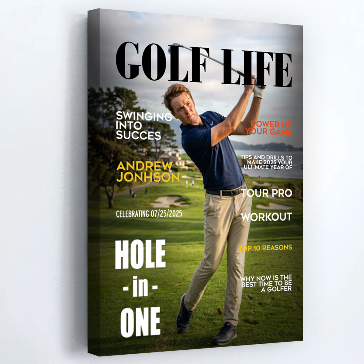 Personalized Golf Life Poster / Canvas - Custom Golfer Photo Gift