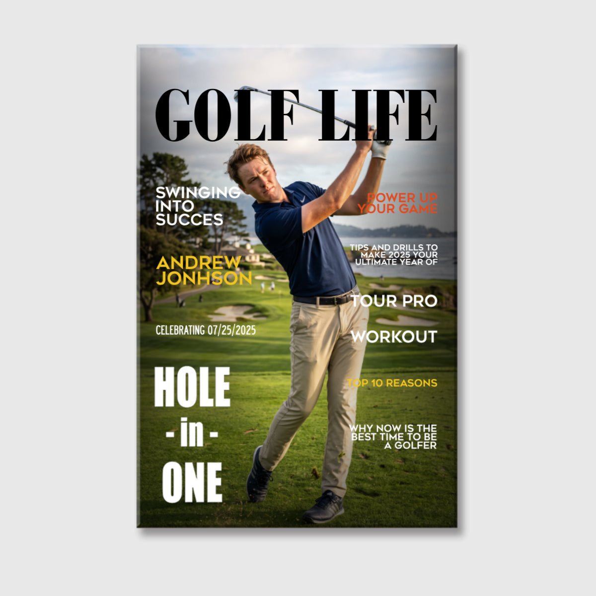Personalized Golf Life Poster / Canvas - Custom Golfer Photo Gift