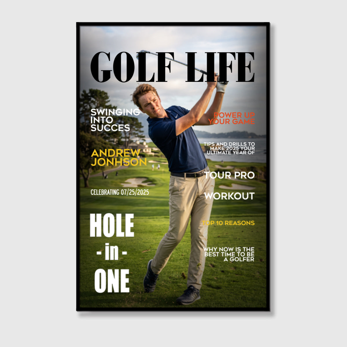 Personalized Golf Life Poster / Canvas - Custom Golfer Photo Gift