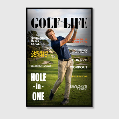 Personalized Golf Life Poster / Canvas - Custom Golfer Photo Gift