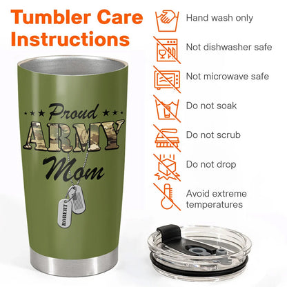 Personalized Proud USMC Grandma Tumbler - Custom Military Family Gift for Grandma