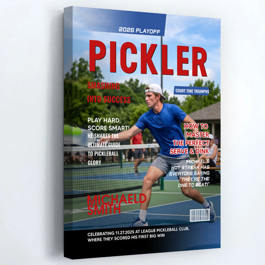 Personalized Pickleball Photo Canvas / Poster - Custom Wall Art Gift for Pickleball Players and Lovers