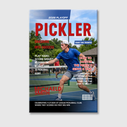 Personalized Pickleball Photo Canvas / Poster - Custom Wall Art Gift for Pickleball Players and Lovers