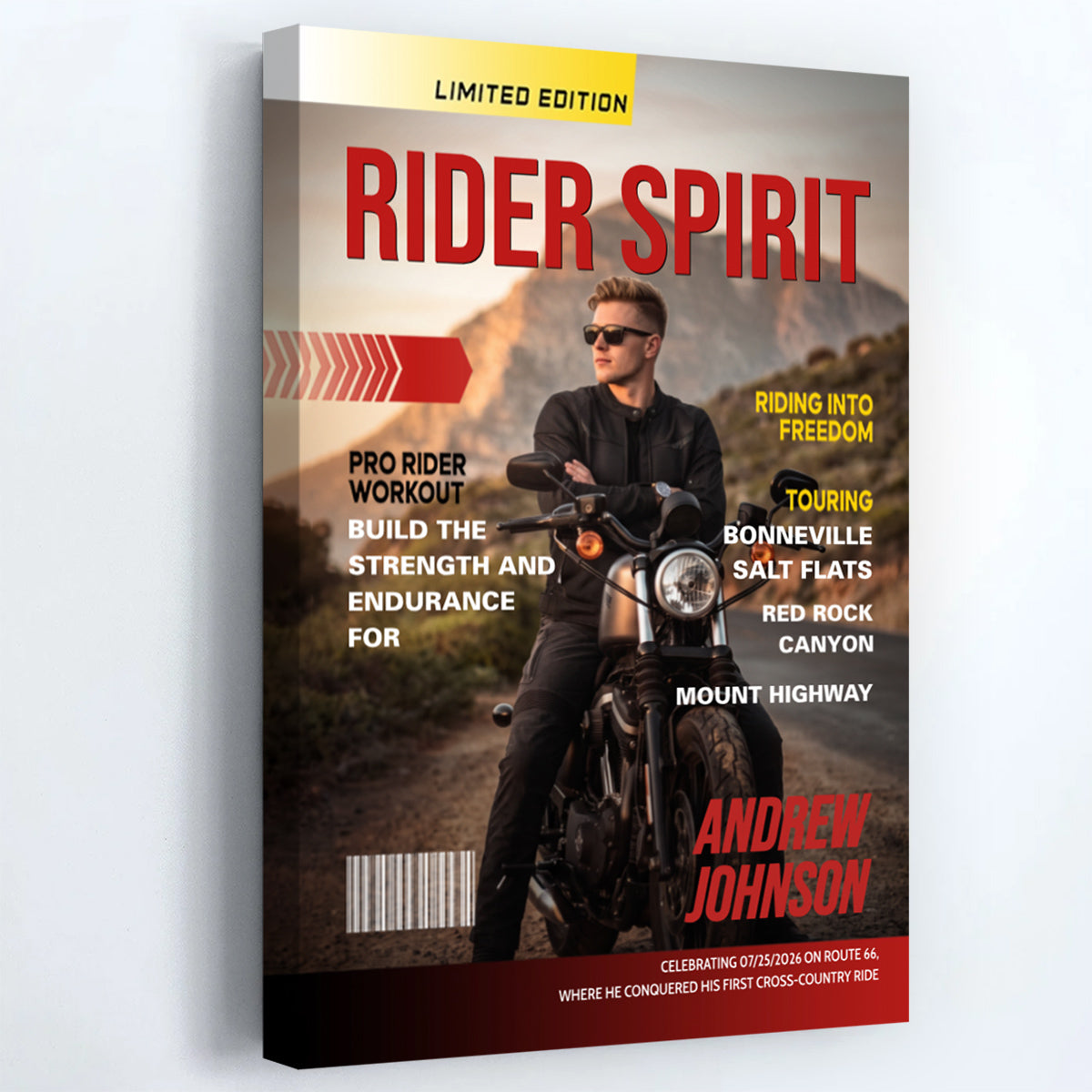 Personalized "Rider Spirit" Poster / Canvas - Custom Motorcycle Photo Gift for Riders