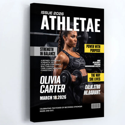 Custom Athlete Canvas / Poster - Personalized Workout Photo Gift for Gym Lovers