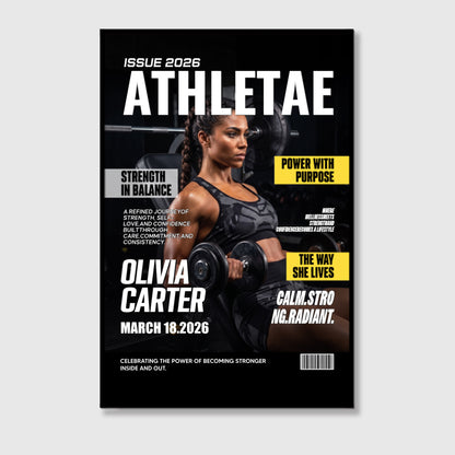 Custom Athlete Canvas / Poster - Personalized Workout Photo Gift for Gym Lovers