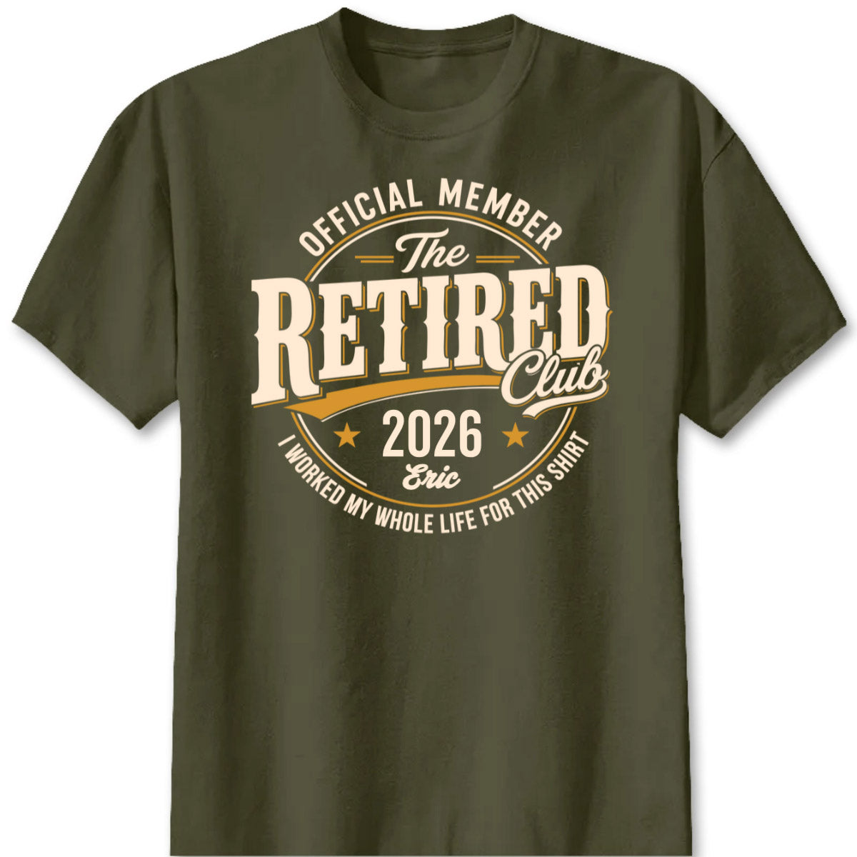 The Retired Club Personalized Retirement Shirt - Custom Name & Year Keepsake Gift