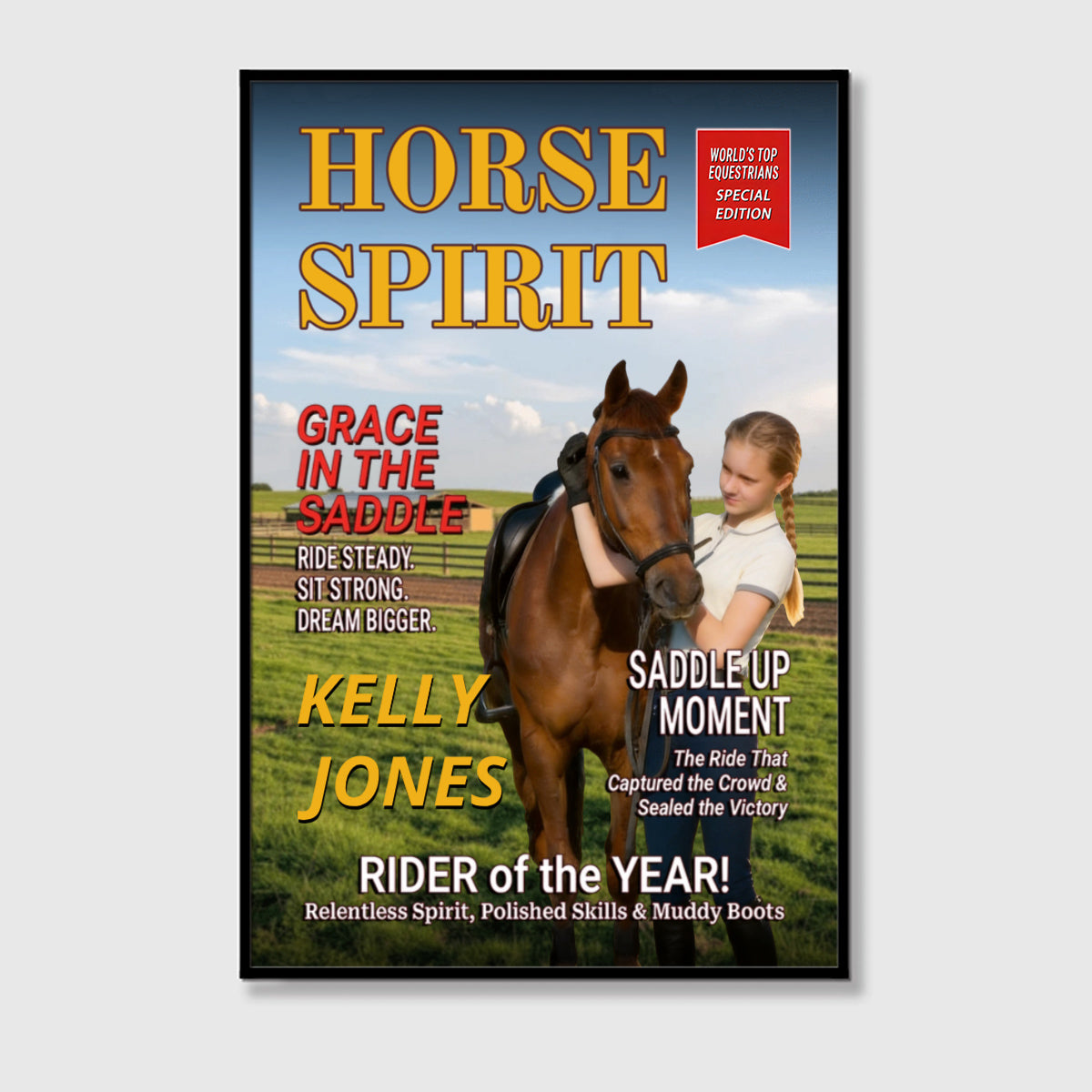 "Horse Spirit" Custom Photo Canvas / Poster - Personalized Gift for Horse Lovers