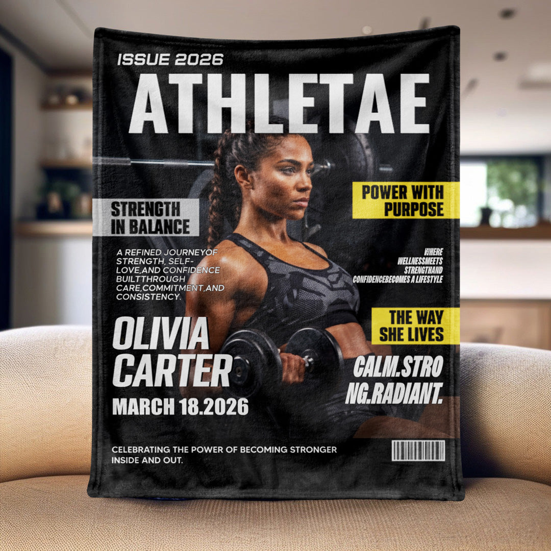 Custom Athlete Blanket - Personalized Workout Photo Gift for Gym Lovers