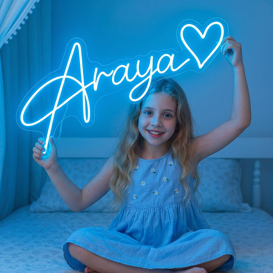 Personalised LED Neon Sign - Custom Name & Logo Light for Wall Decor, Wedding & Bedroom
