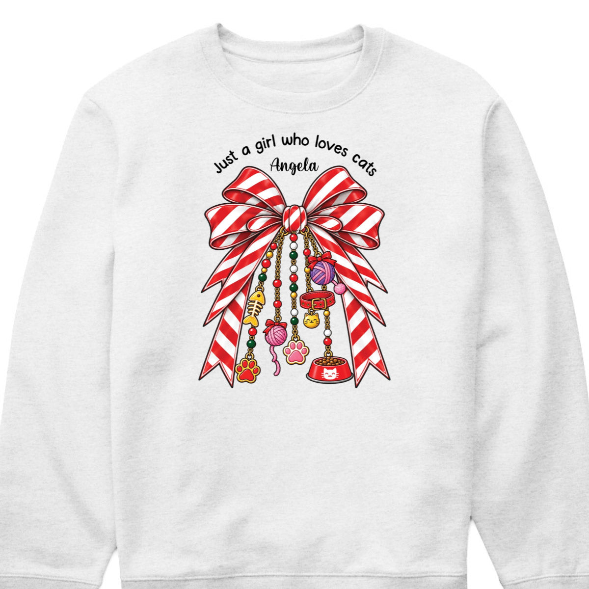 Just A Girl Who Loves Dogs & Cats Custom Bow T-Shirt - Personalized Pet Lover Gift Shirt for Dog Moms and Cat Owners
