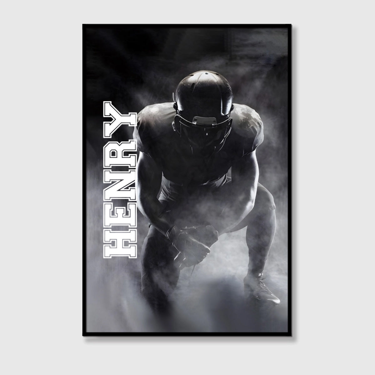 Personalized American Football Canvas / Poster - Custom Gift for Football Lovers