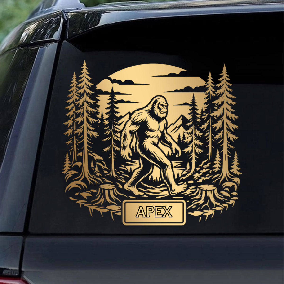 Personalized Bigfoot Sasquatch Car Decal - Custom Name Sticker Gift for Him
