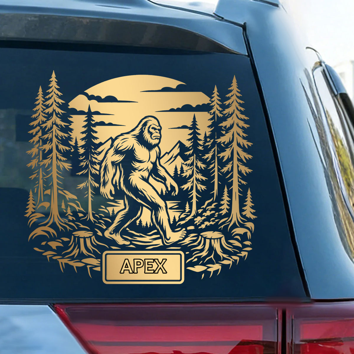Personalized Bigfoot Sasquatch Car Decal - Custom Name Sticker Gift for Him