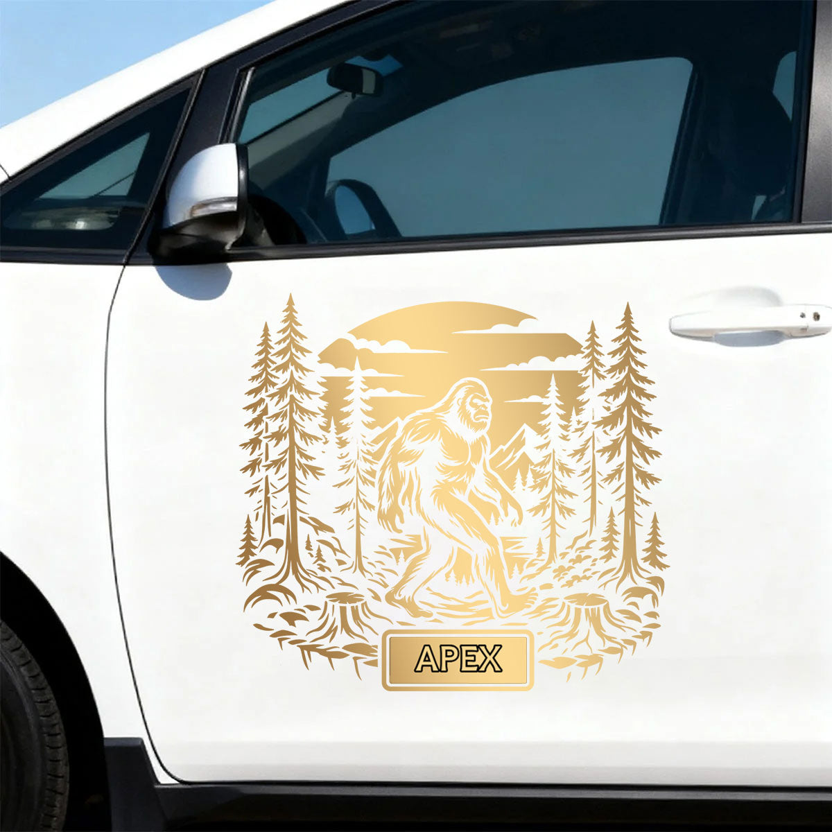 Personalized Bigfoot Sasquatch Car Decal - Custom Name Sticker Gift for Him