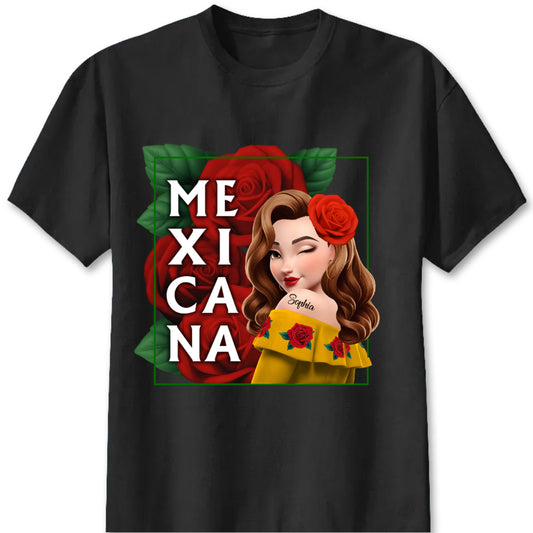 Mexicana Latina Heritage Personalized Shirt - Custom Hispanic Pride Apparel for Besties