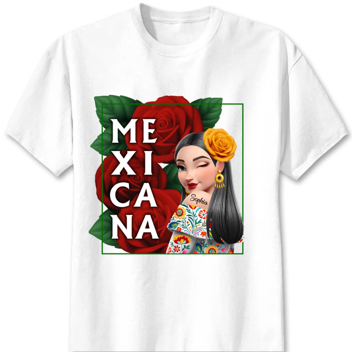 Mexicana Latina Heritage Personalized Shirt - Custom Hispanic Pride Apparel for Besties