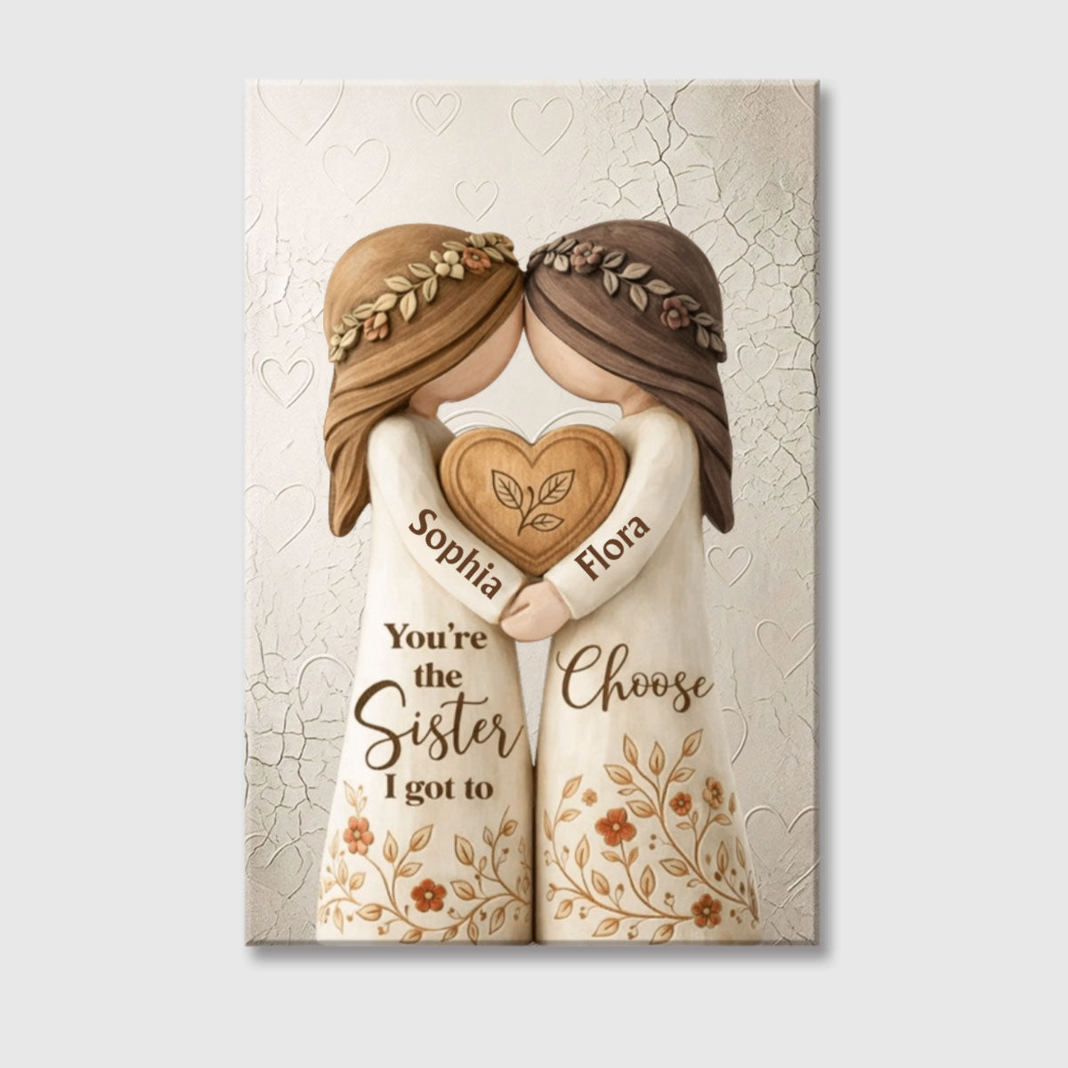 "You're the Sister I Got to Choose" Personalized Sister Canvas / Poster - Custom Best Friend Gift for Birthday