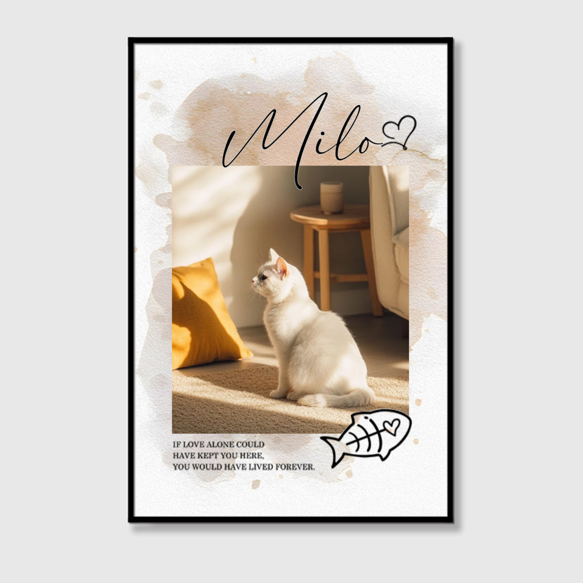 If Love Alone Could Have Kept You Here - Personalized Pet Loss Memorial Canvas / Poster