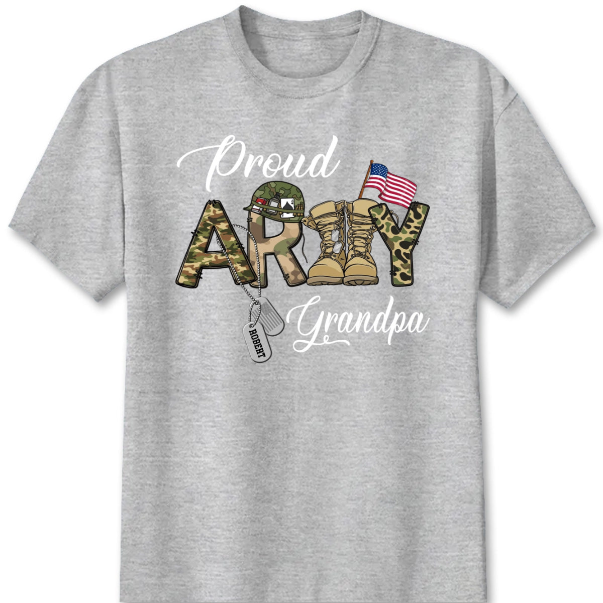 Proud Army Mom & Dad Shirt – Personalized Military Dog Tag T-Shirt/Hoodie for Army Family