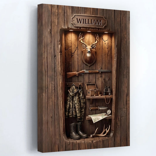 "The Spirit Of The Hunt" Personalized Hunting Canvas / Poster - Custom Cabin Wall Art Decor