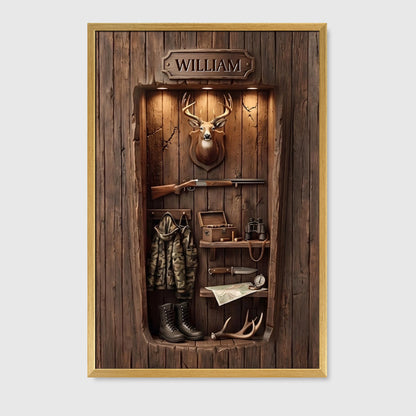 "The Spirit Of The Hunt" Personalized Hunting Canvas / Poster - Custom Cabin Wall Art Decor