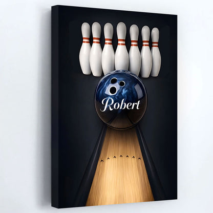 Celebrate Every Strike - Personalized Bowling Canvas / Poster