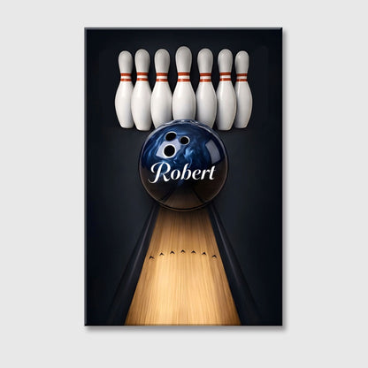 Celebrate Every Strike - Personalized Bowling Canvas / Poster