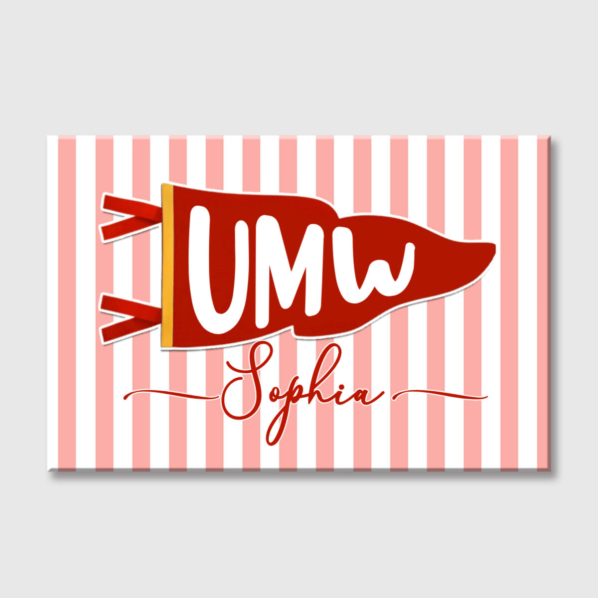 School Pennant Flag Personalized Canvas / Poster - Custom Decor Gift for School Classroom