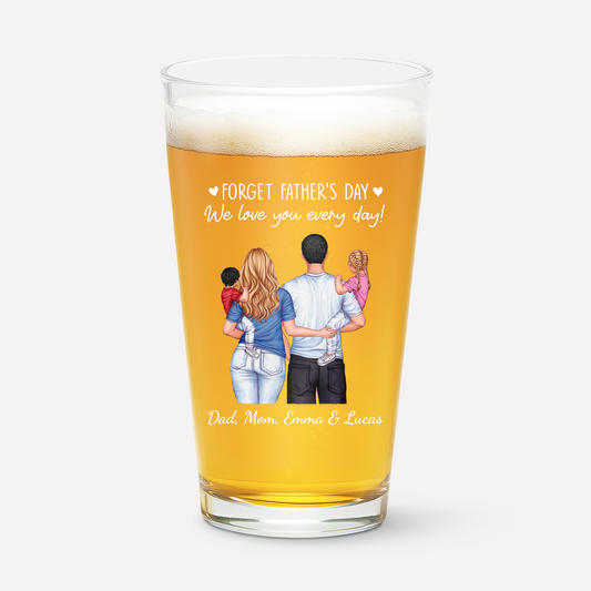 Personalized Dad Beer Glass for Dad with personalized design details for meaningful gifting