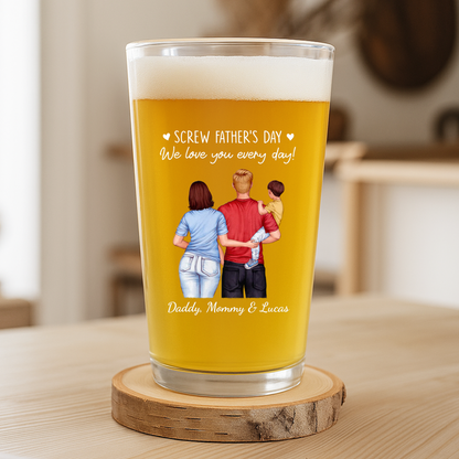 Personalized Dad Beer Glass personalization view for Dad