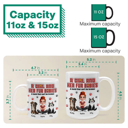 A Girl And Her Fur Babies -  Personalized Mug - Gift For Pet Lover T1807 Hv01