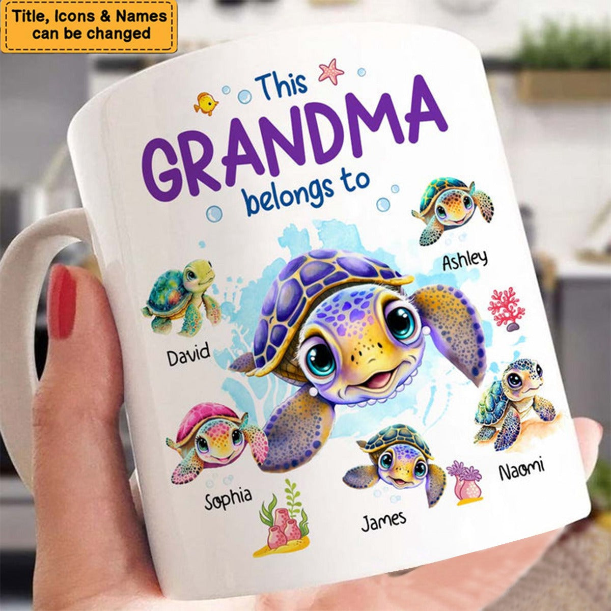 “This Grandma Belongs To” Personalized Mug - Custom Name Gift for Grandma