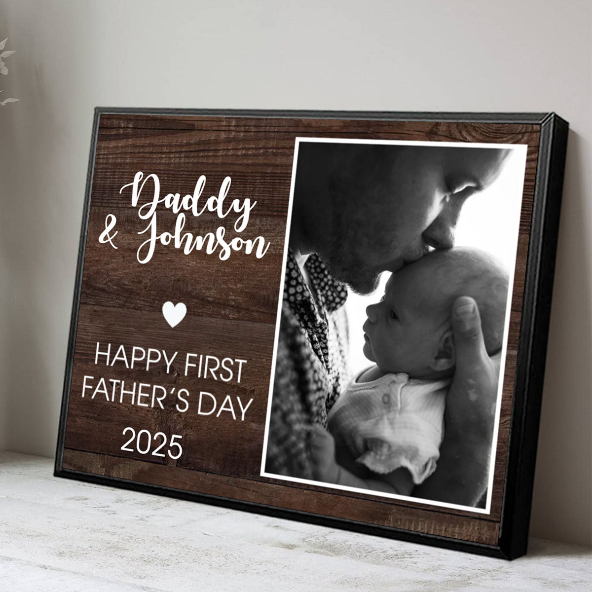 Personalized First Father’s Day Canvas / Poster - Custom Photo Gift for New Dads
