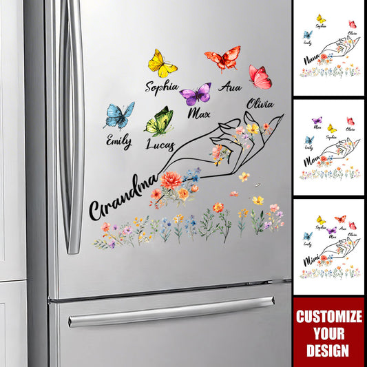 Personalized Kids Name Butterfly Sticker - Custom Gift For Family