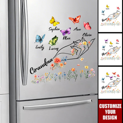 Personalized Kids Name Butterfly Sticker - Custom Gift For Family