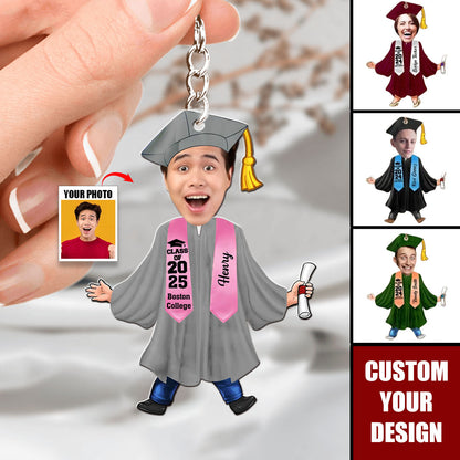 Custom Photo Graduation Gift - Personalized Acrylic Keychain