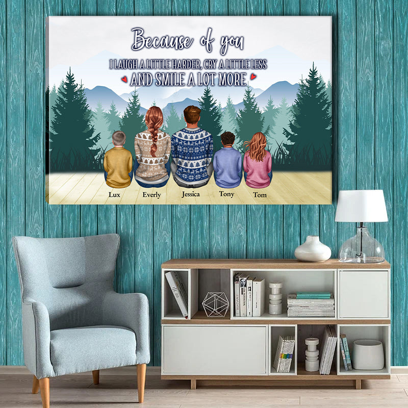 Family Maybe In Distance But Never At Heart - Family Canvas - Family Gift Personalized Custom Canvas