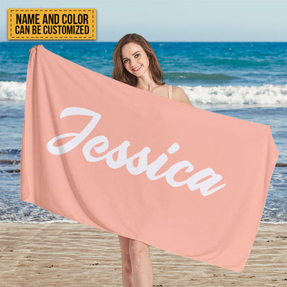 Personalized Custom Name Beach Towel - Perfect Summer Gift for Her