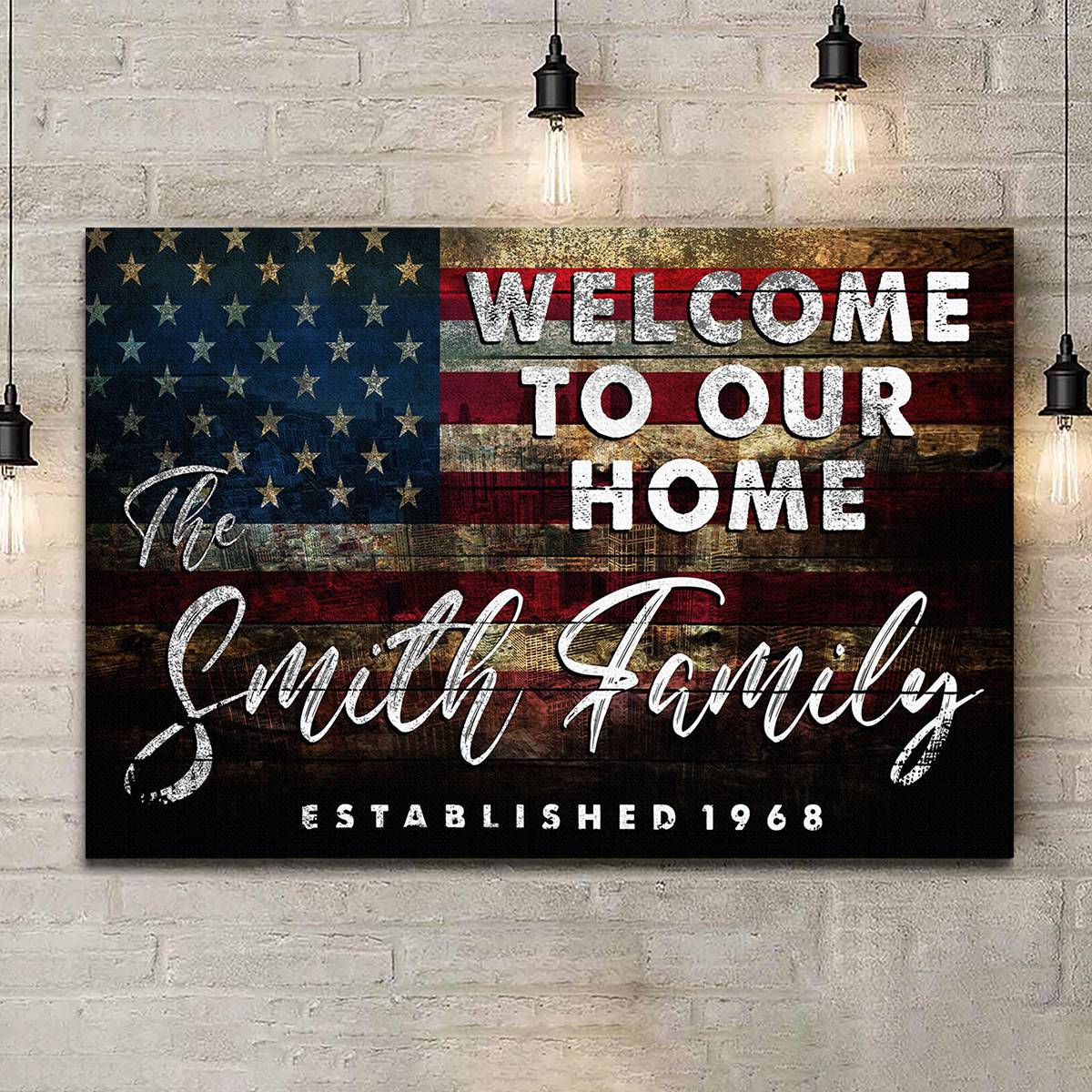 Welcome To Our Home - Personalized Custom Family Name Canvas / Poster